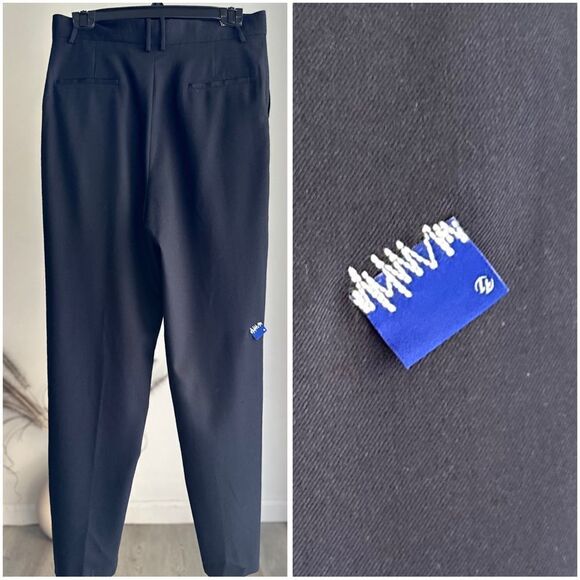 ZARA ADERERROR PLEATED PANTS NAVY BLUE NWT WOOL BLEND - Picture 4 of 5